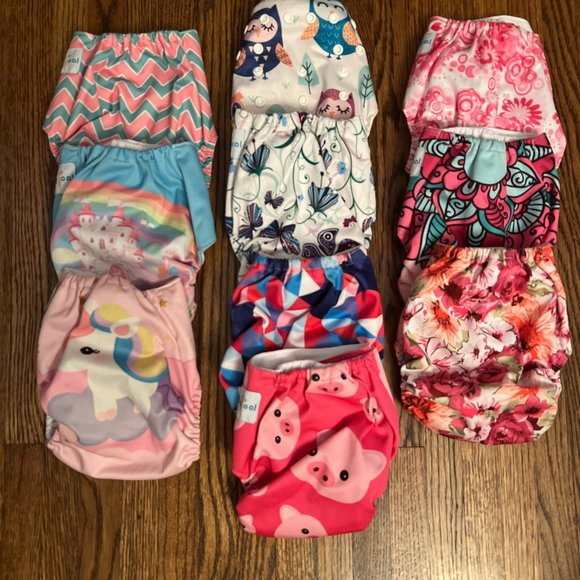 Baby Goal Cloth Diaper Covers & Inserts- Charcoal, Microfiber & Bamboo - Picture 4 of 5